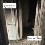 A home badly burned in a house fire caused by a hoverboard battery exploding - Independent Restoration Services - Built On Service